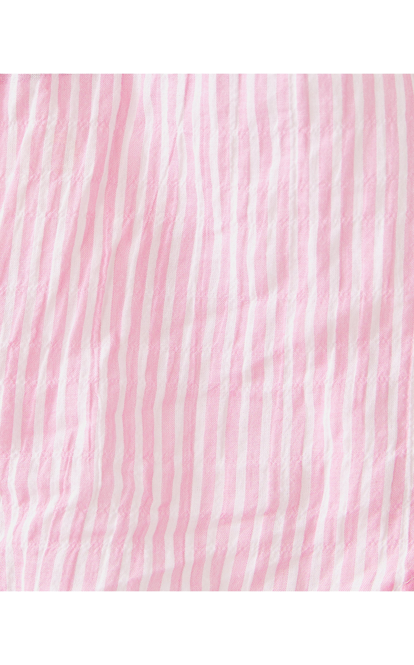 Sea View Button Down Top - Conch Shell Pink Lightweight Oxford Stripe