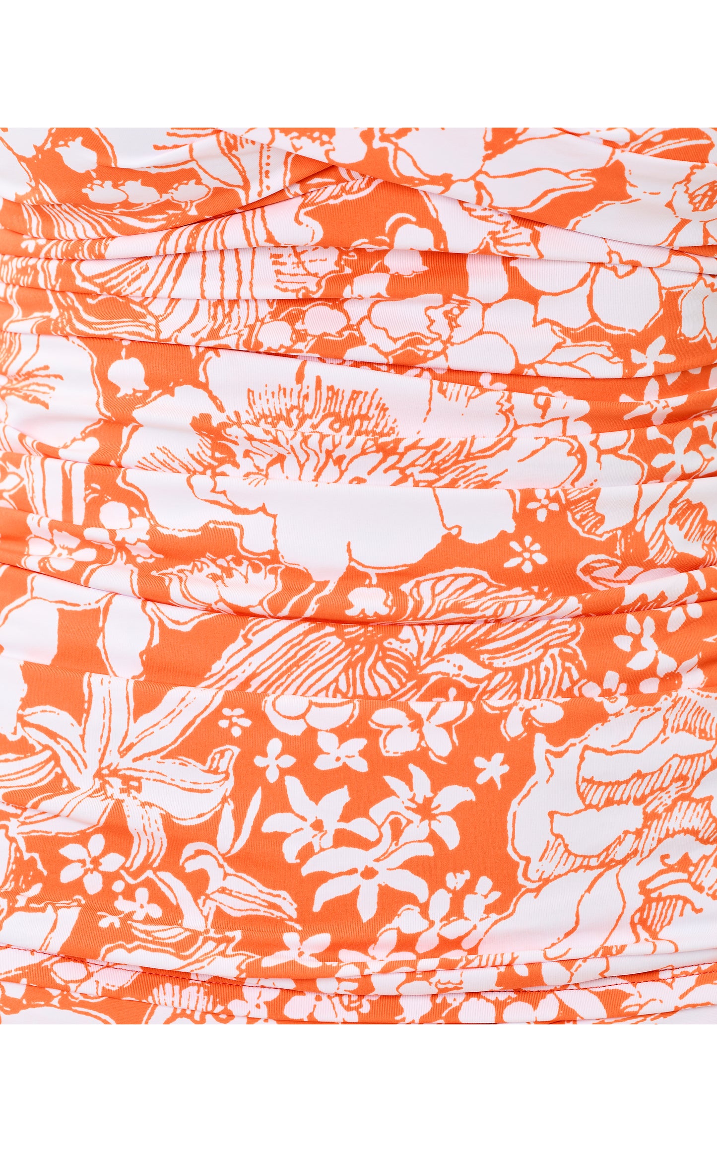 Lagoon Sarong Hipster Bottom - Sunset Orange Budding Romance