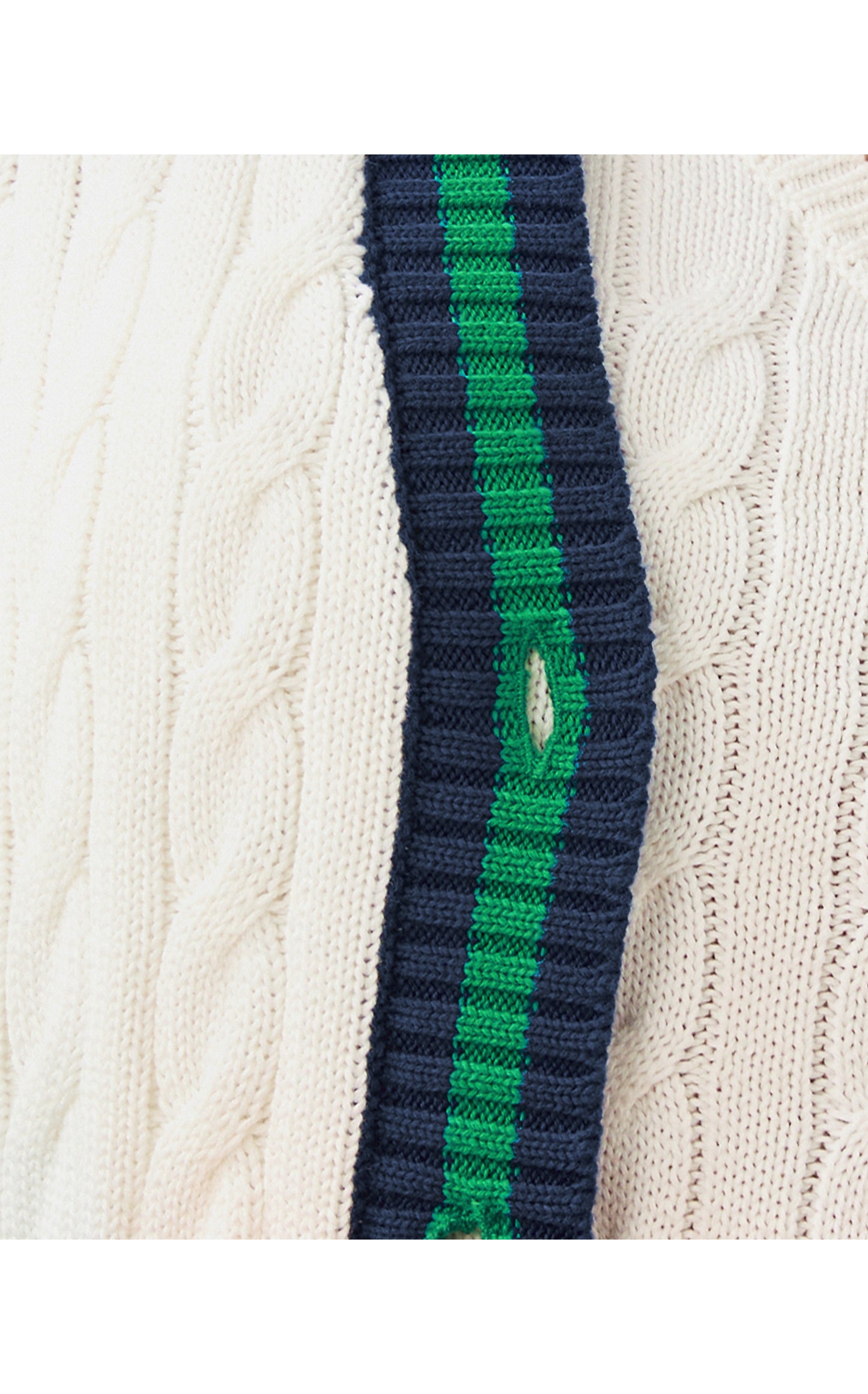 Brockton Cardigan - Coconut X Fiddle Leaf Green Tipping