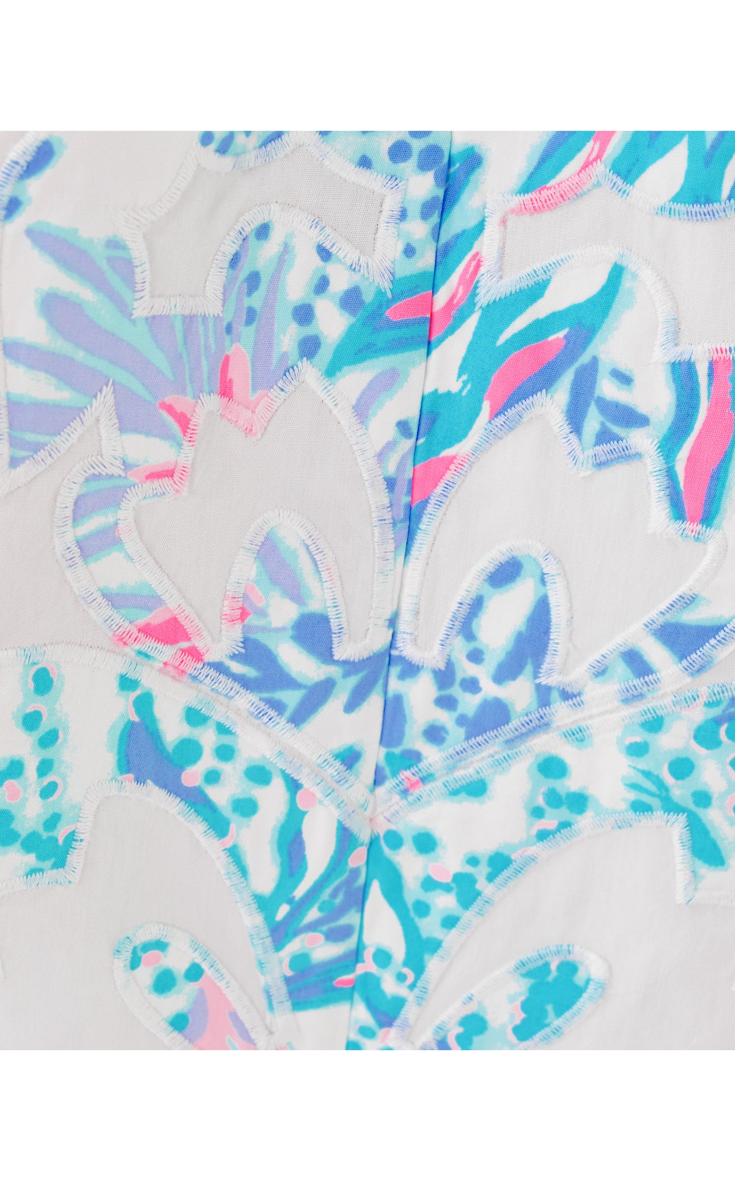 Gianne Midi Dress - Resort White Applique Layout