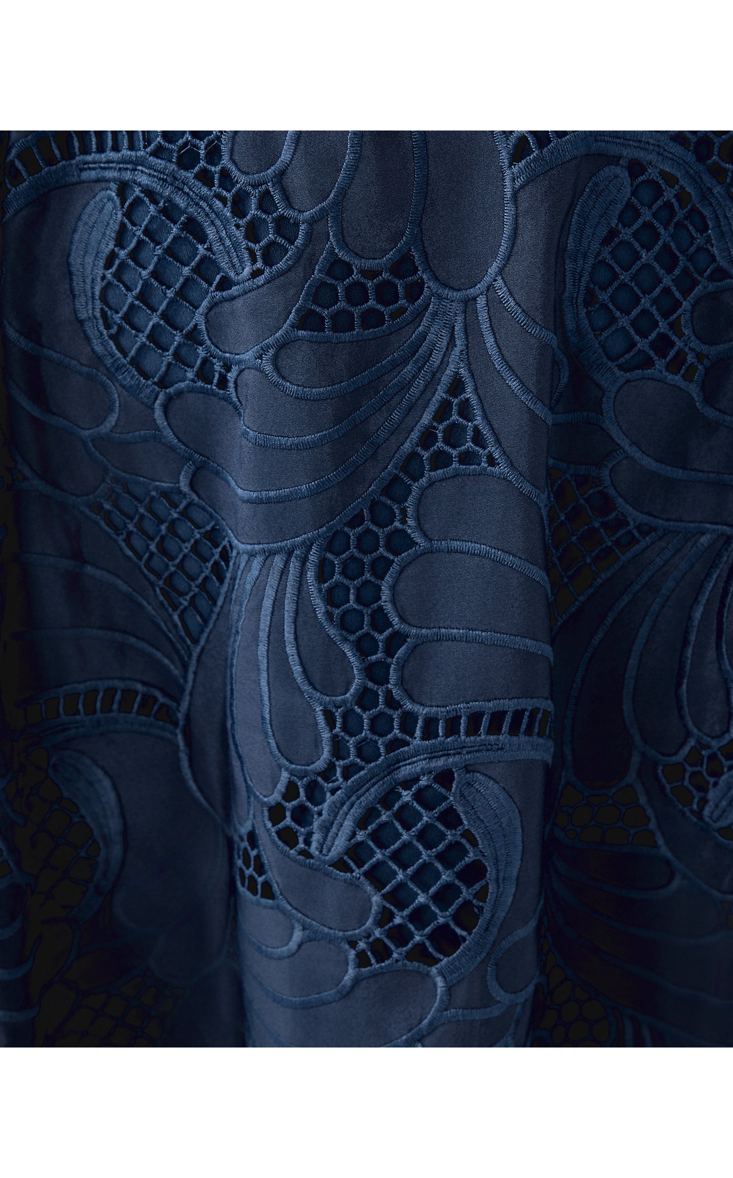 Denise Lace Midi Dress - Low Tide Navy Sway With Me Scalloped Lace