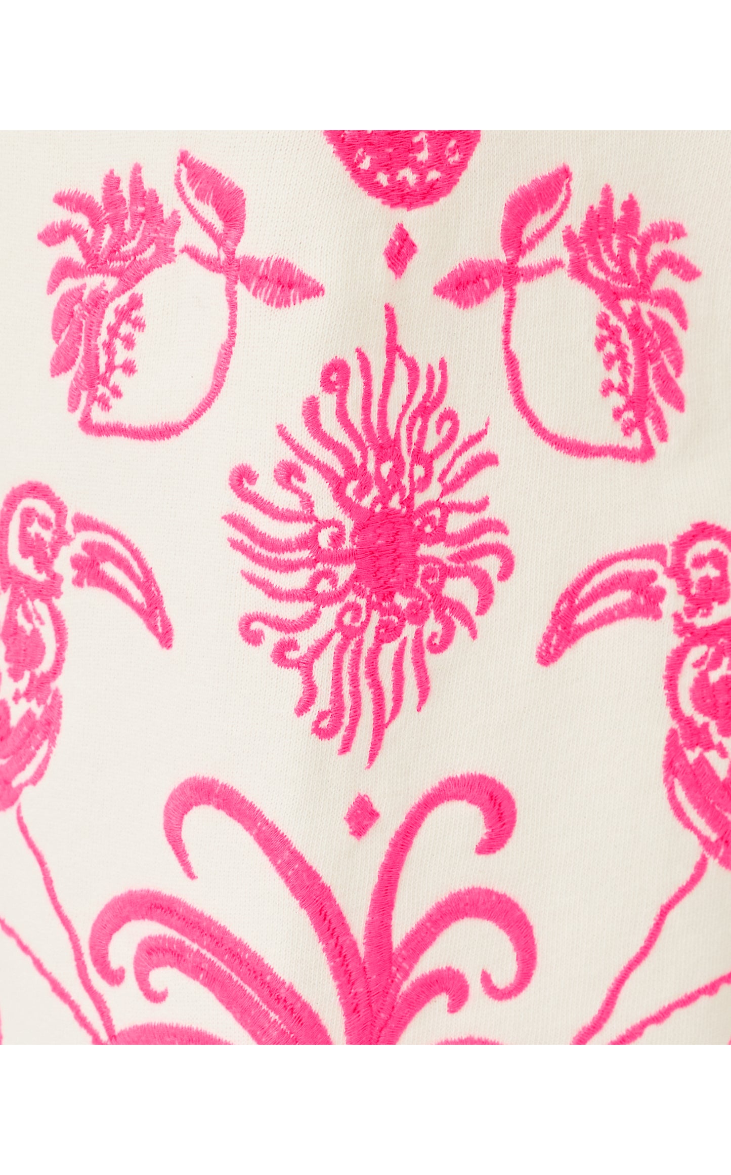 30" Silvie Embroidered Jogger - Coconut Safari Social Embroidery Pant