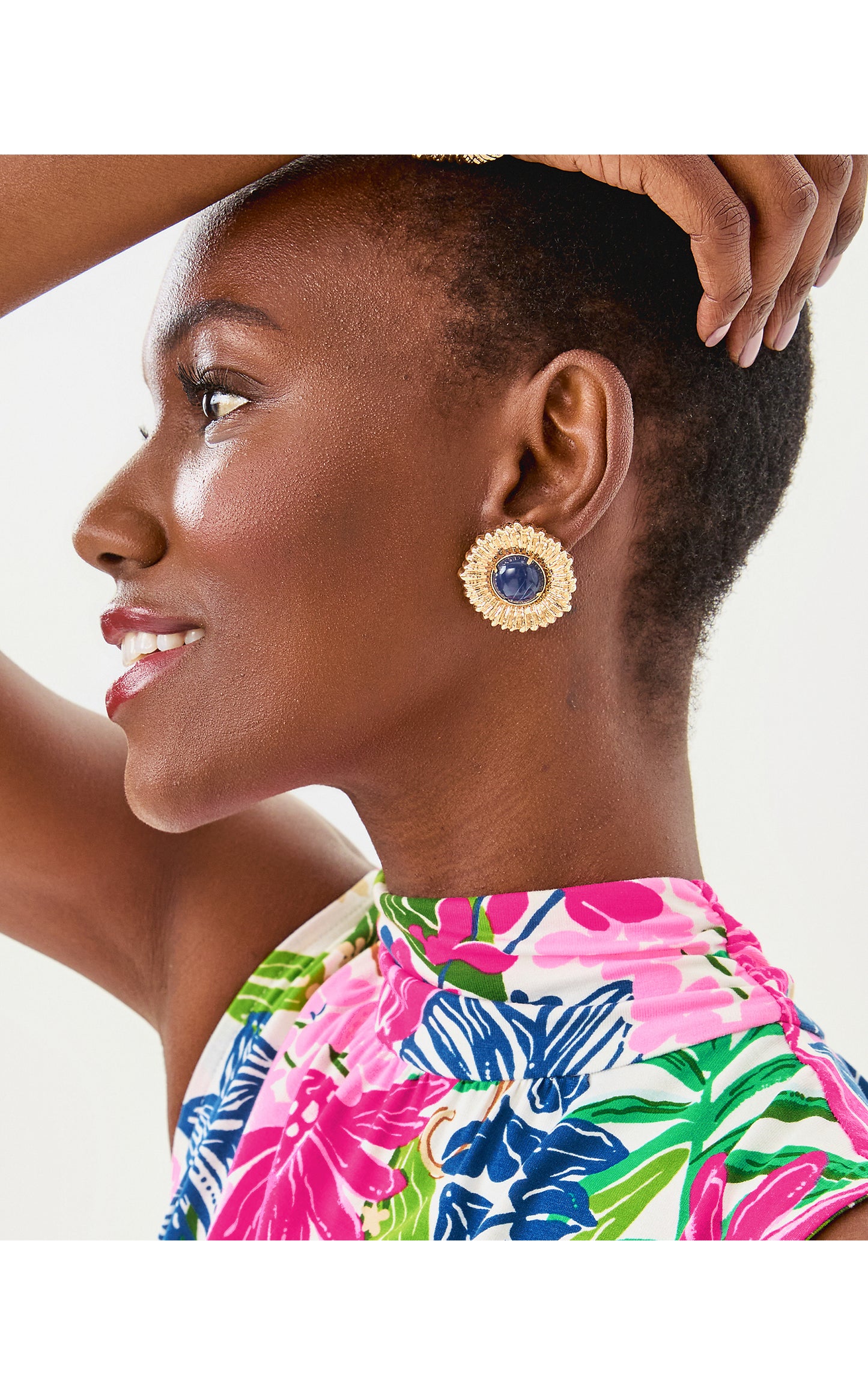 One Final Fling Stud Earrings - Starlight Navy