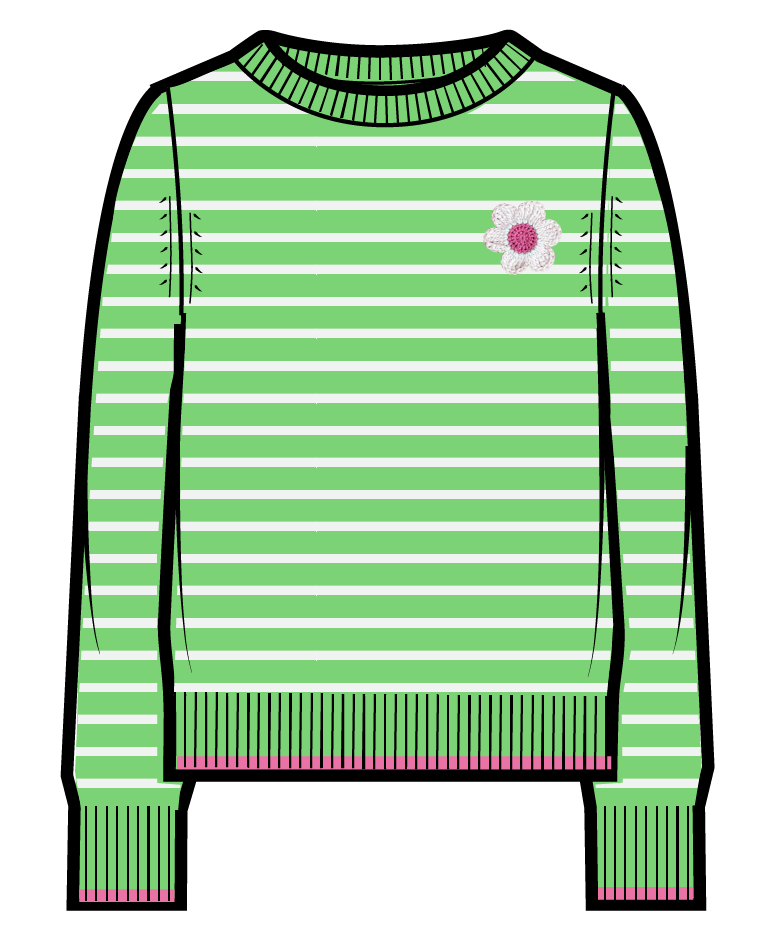 Jackfruit Green Shine Bright Stripe