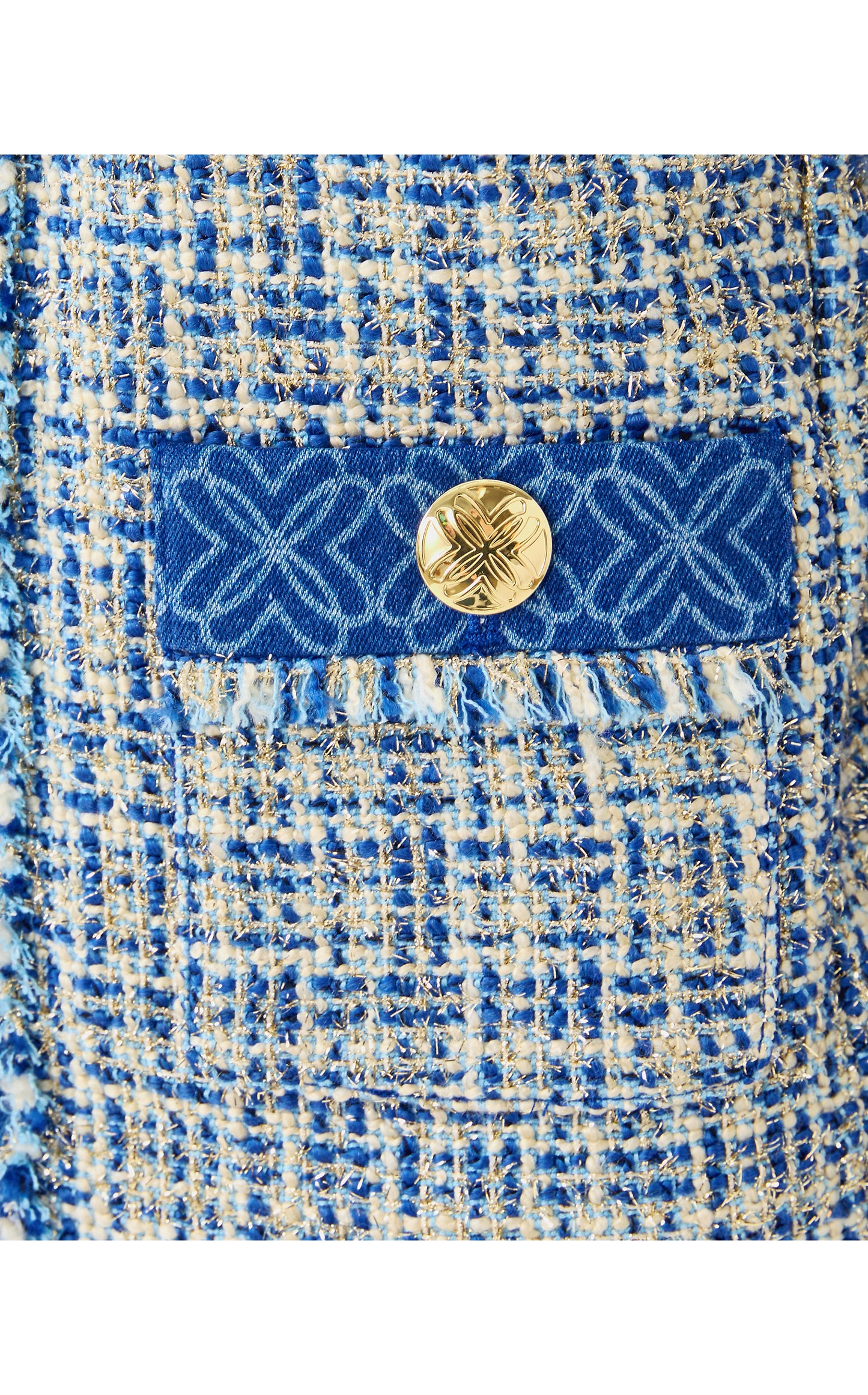 Ascena Boucle Jacket - Tangier Teal Ocean Deep Lurex Boucle