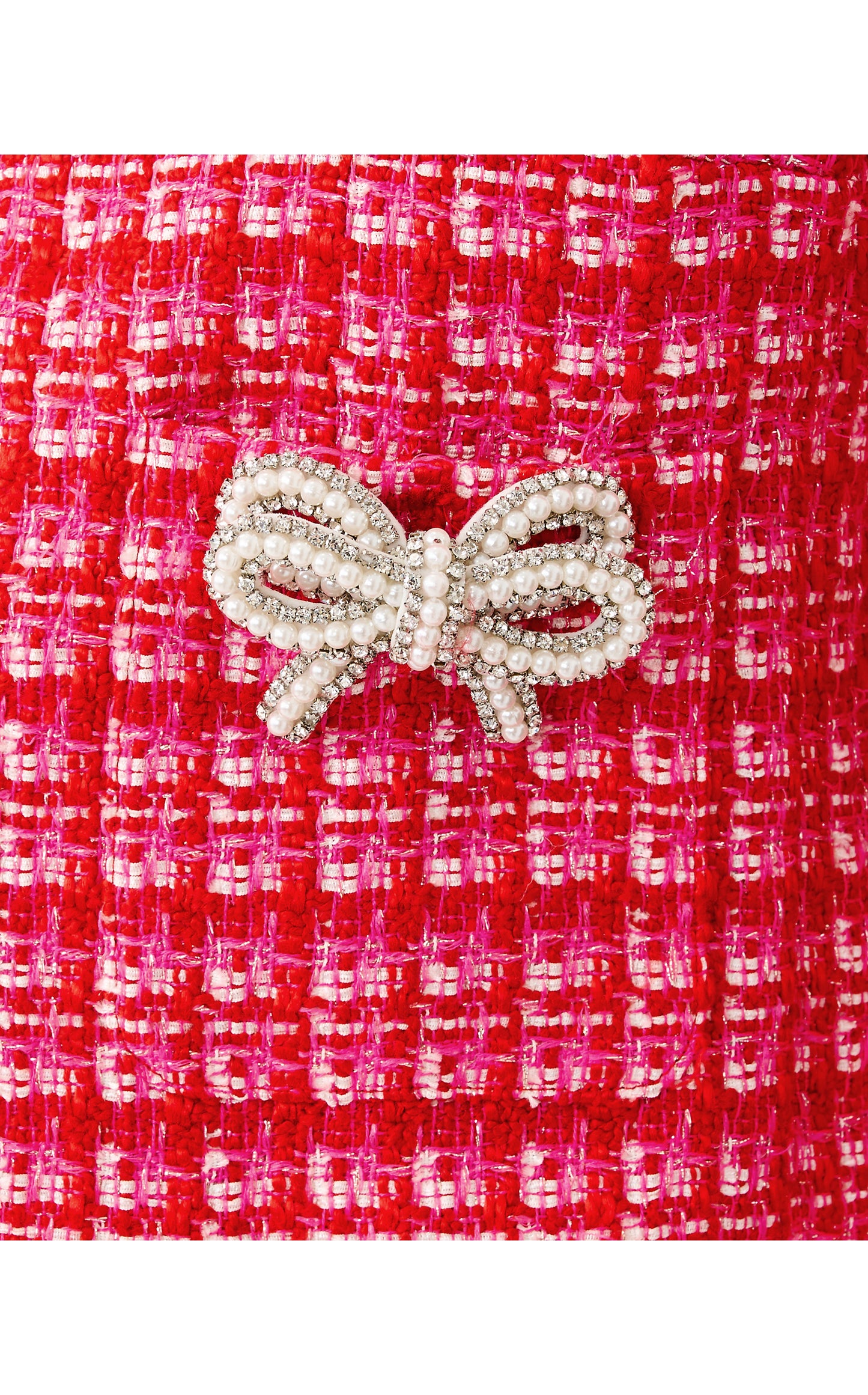 Kimia Boucle Jacket - Cranberry Red Fiesta Boucle