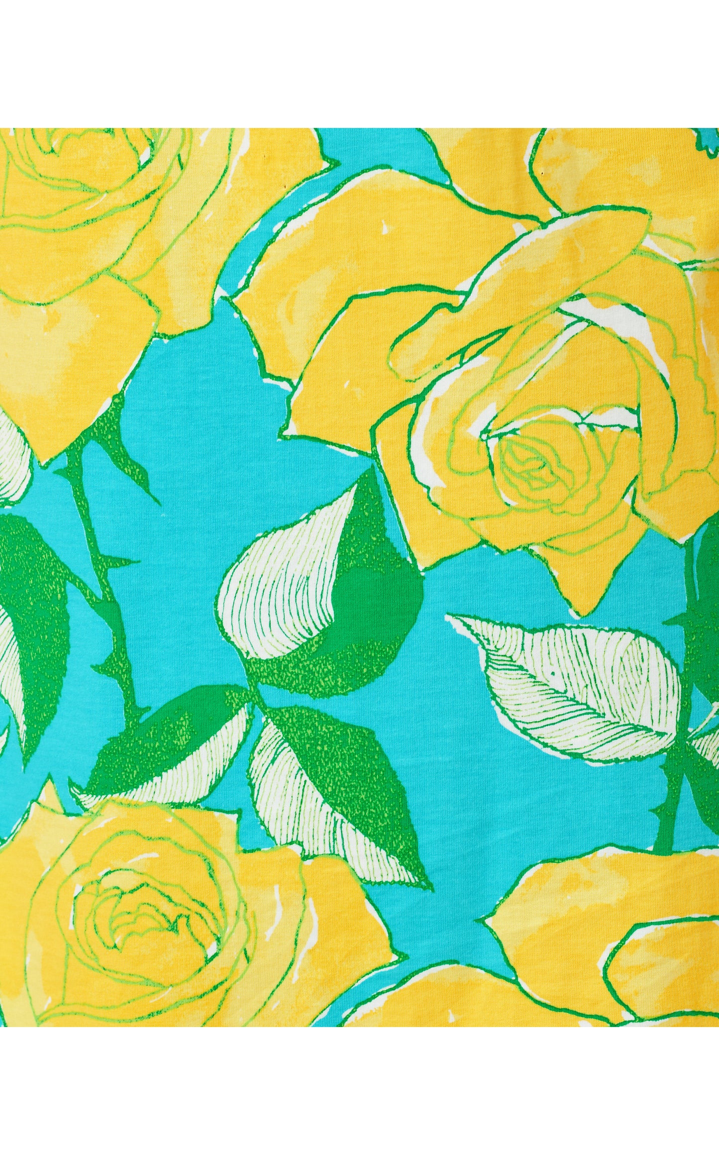 Cody Short Sleeve Dress - Blue Curacao Rose Bud