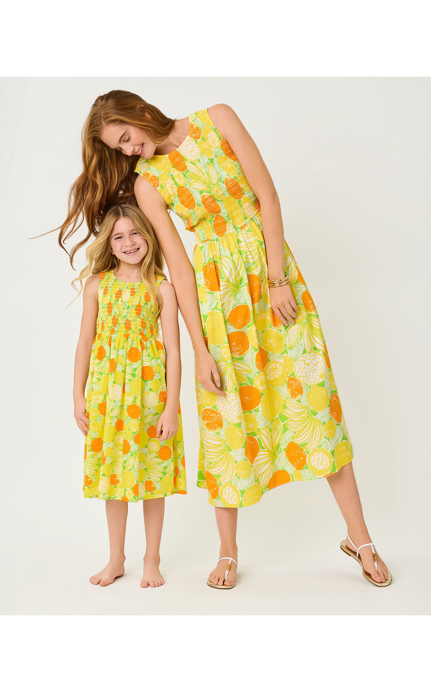 Mini Daisey Midi Dress - Island Palm Zesty