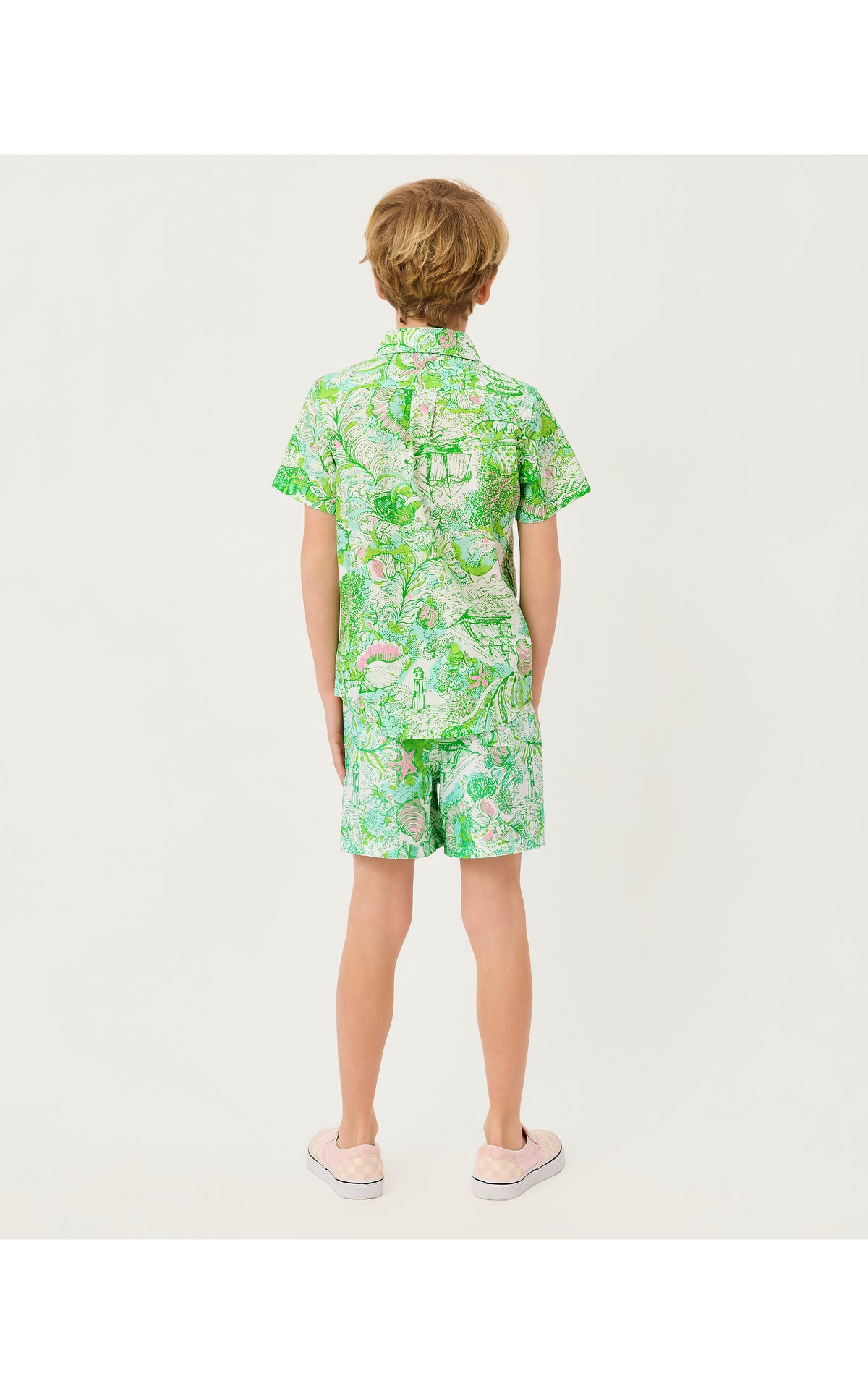 Lilly Pulitzer X Janie and Jack - Lavin Button Down - Resort White Ship To Shore