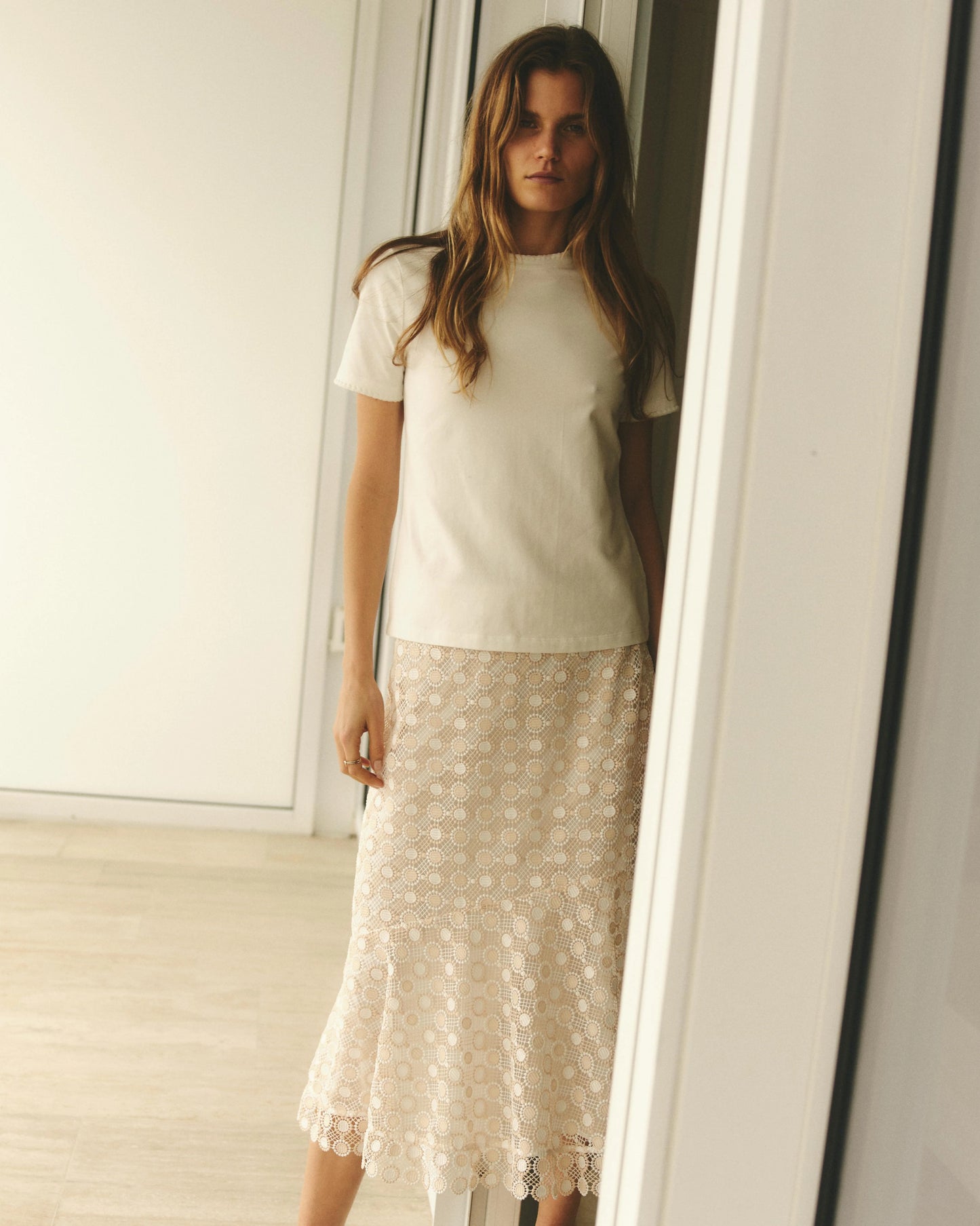 Dylan Crewneck Tee - Optic White