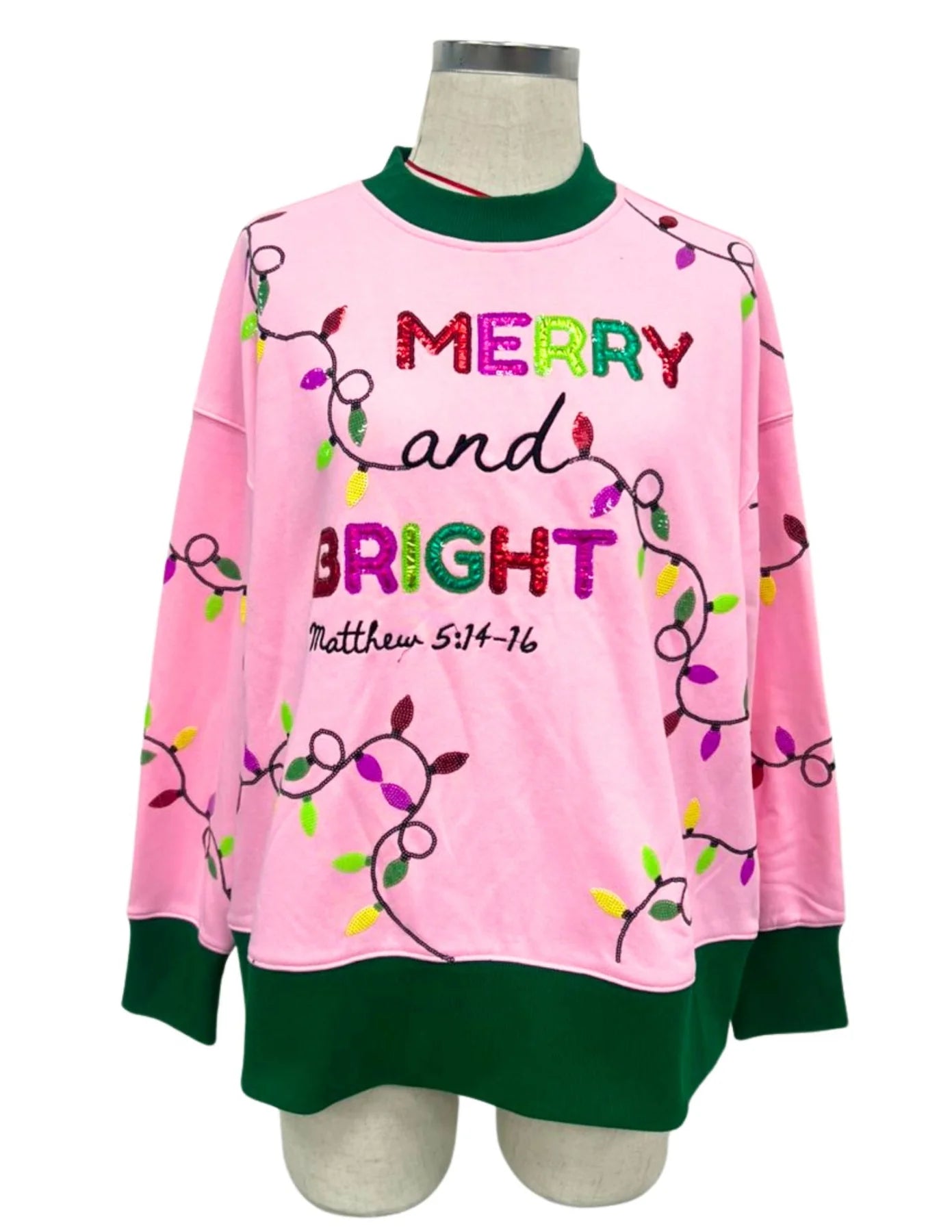 Merry & Bright Christmas Lights Sweatshirt