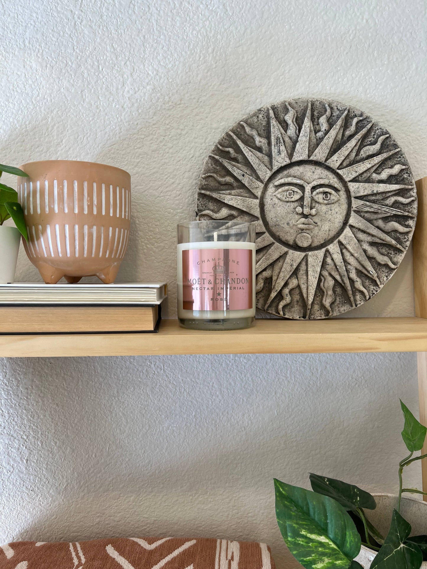 Recycled Moet Rose Candle: Holiday Exclusive: Pomegranate Cider