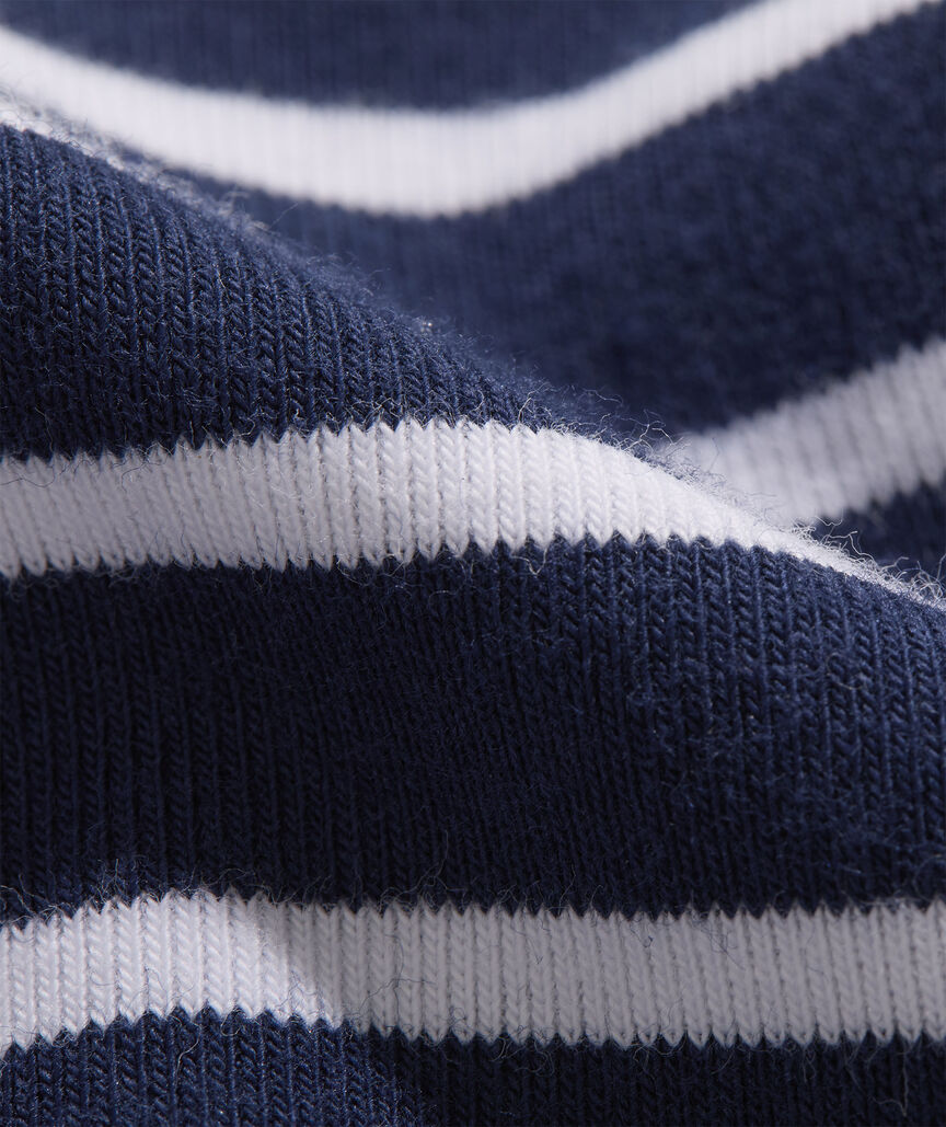 Deluxe Boatneck Top - EB Stripe - Nautical Navy/White Cap