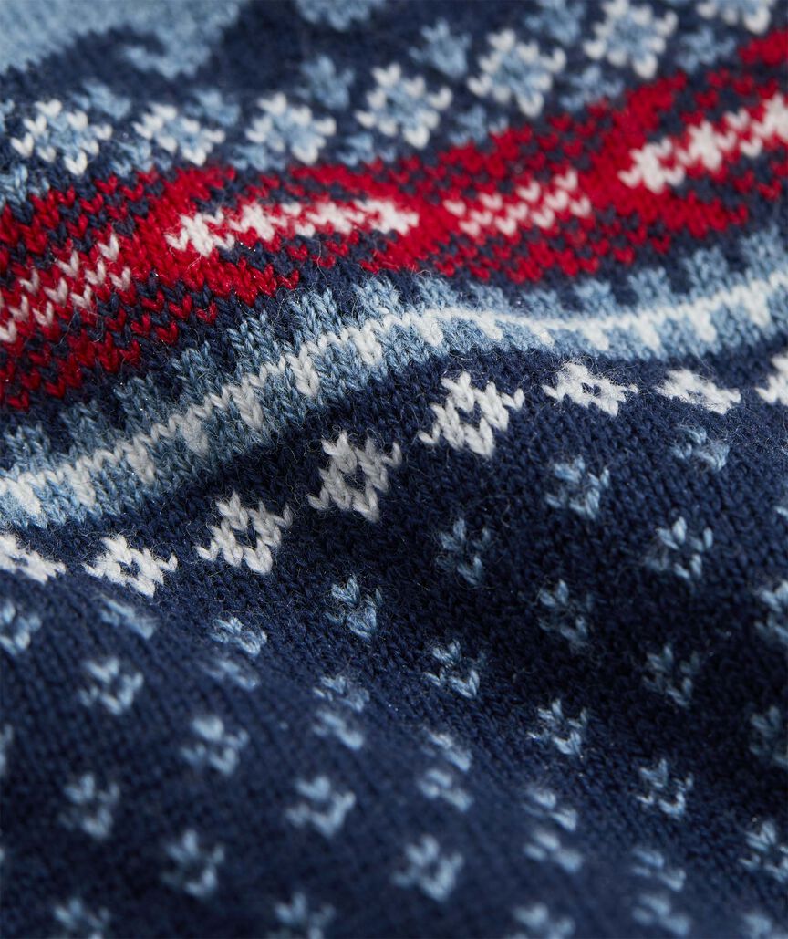 Boys' Fishing Fair Isle Quarter-Zip - Nautical Navy