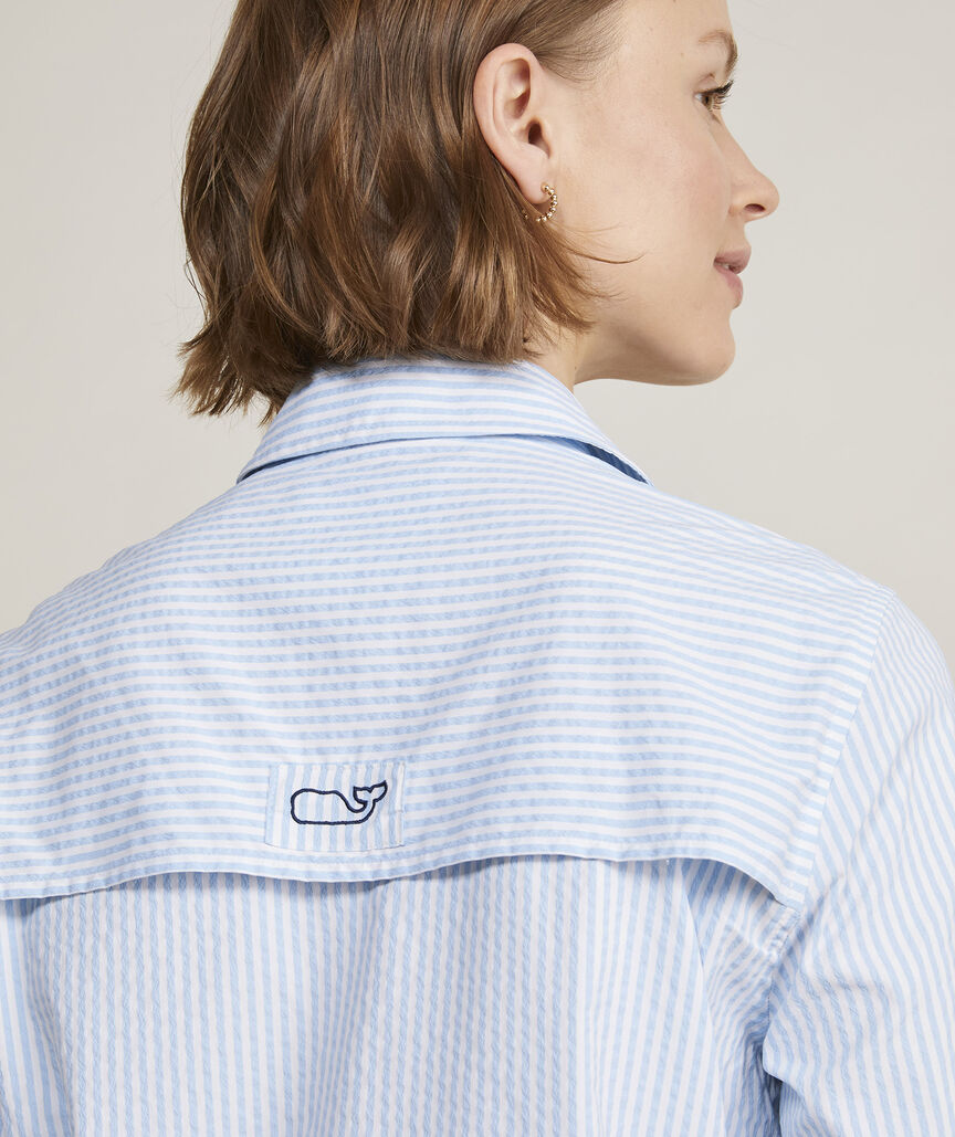 Hartley Harbor Cover-Up - Seersucker-Jake Blue