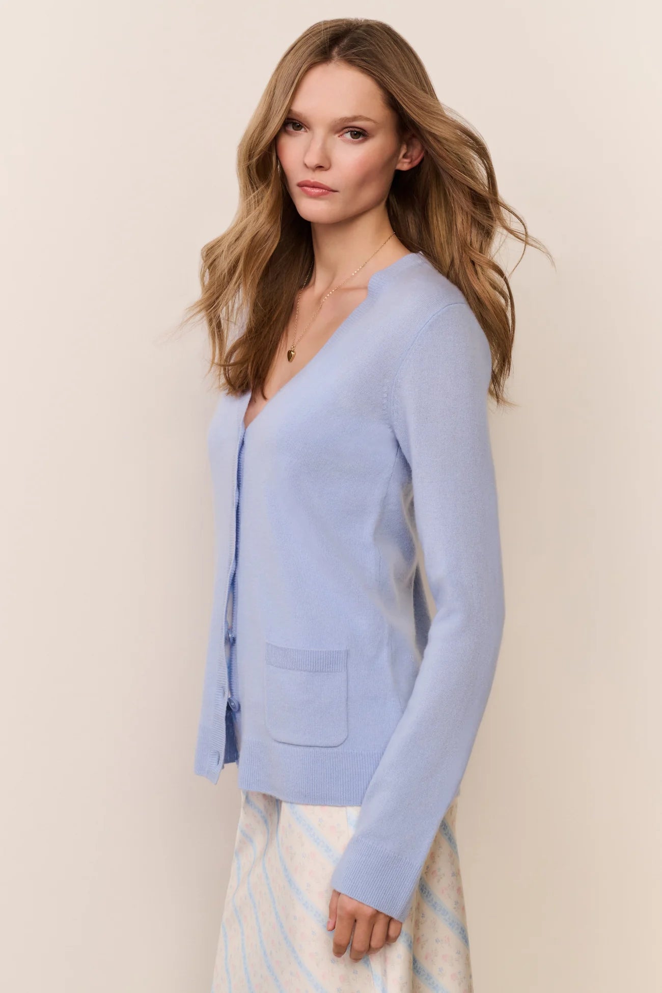 Amarosa Cashmere Cardigan - Ocean Wave