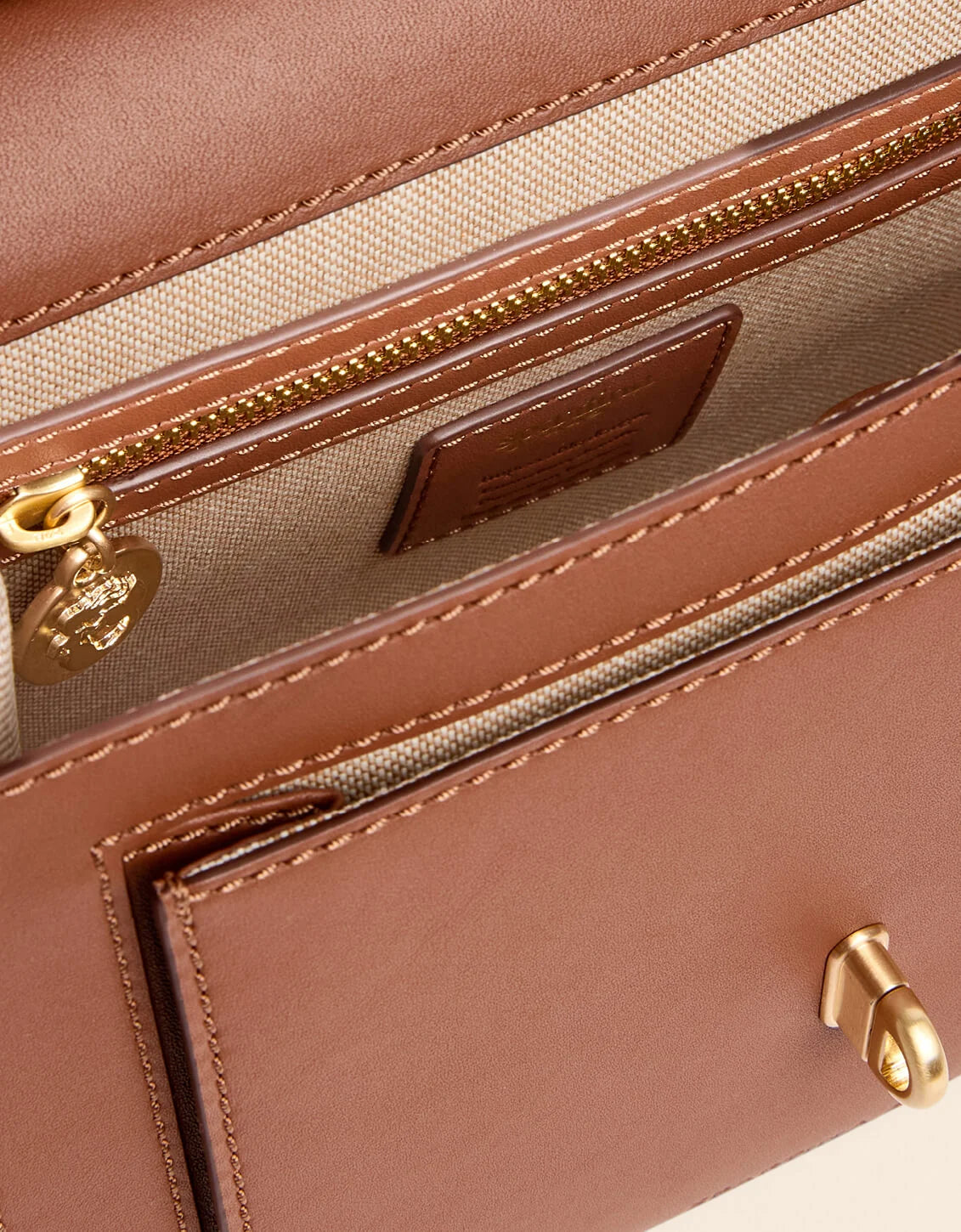 Siren Beverly Leather Satchel Brown