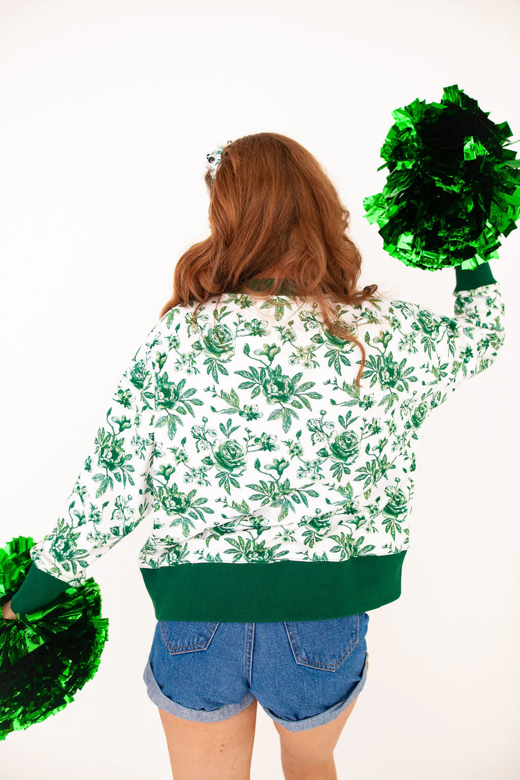 Michigan State Floral Toile Sweatshirt