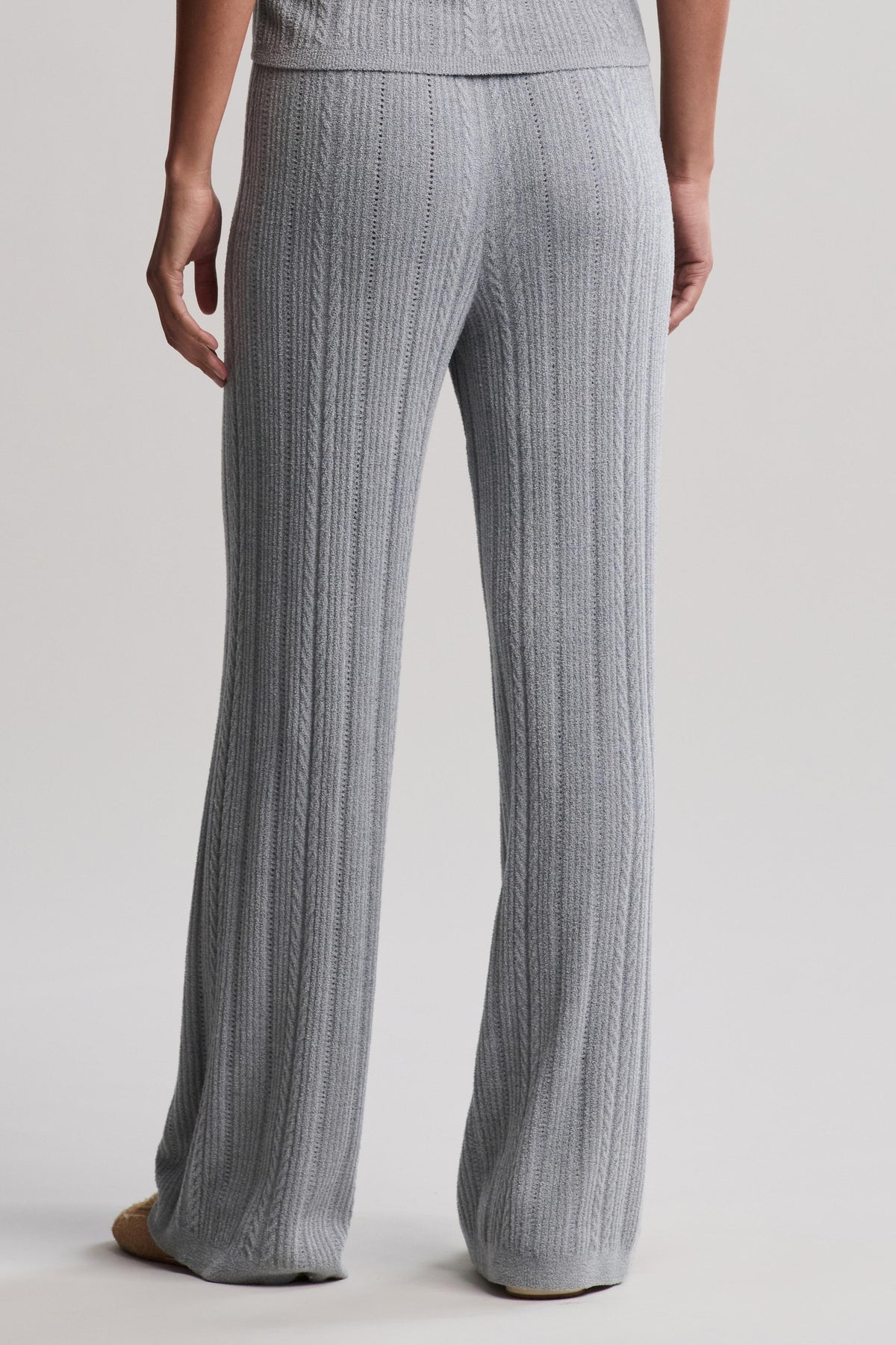 CozyChic Ultra Lite® Cable Knit Ankle Pant - Moonbeam