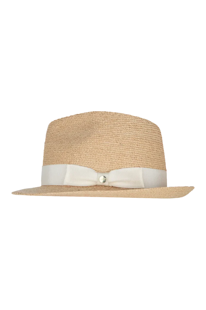 Palm Beach Fedora - Natural/Ivory