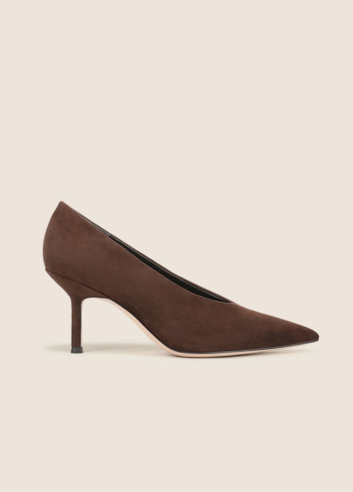 The Zoe Pump - Coffee Bean Suede
