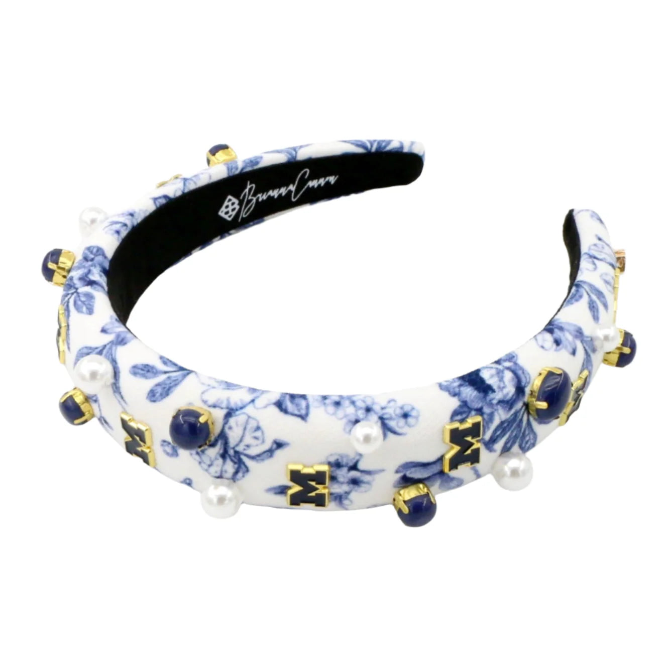 Michigan Floral Toile Logo Headband