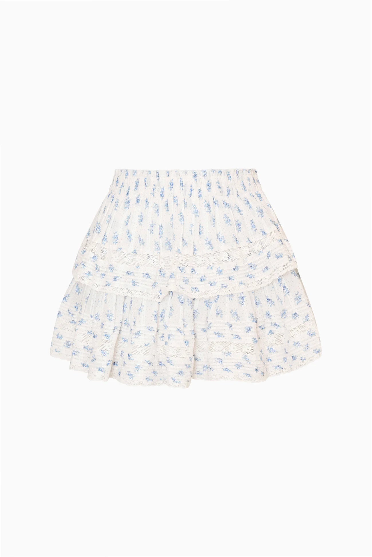 Indigo Cloud Ruffle Mini Skirt - Indigo Cloud