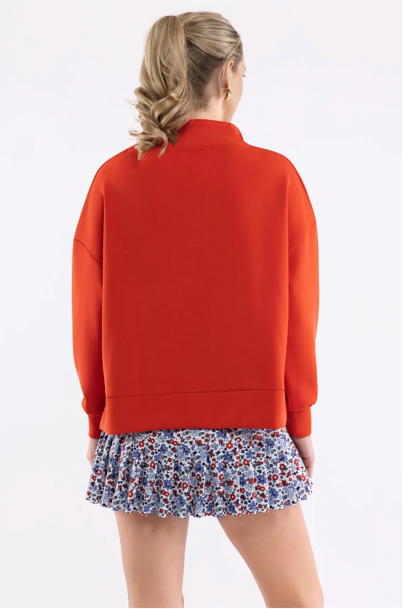 Morgan Quarter Zip - Tomato