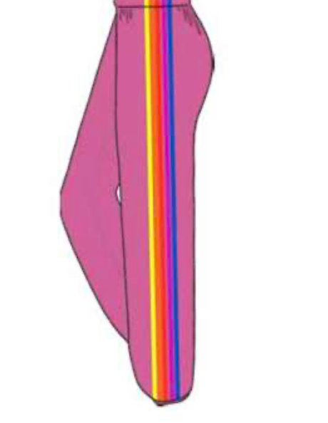 5 Stripe Sweatpants - Magenta/Yellow/Blue