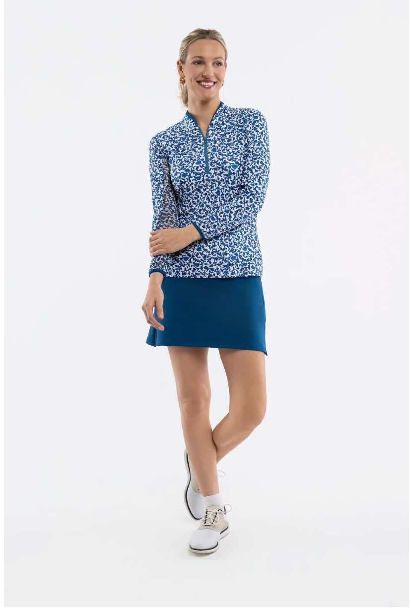 Carey Quarter Zip - Porcelain Floral