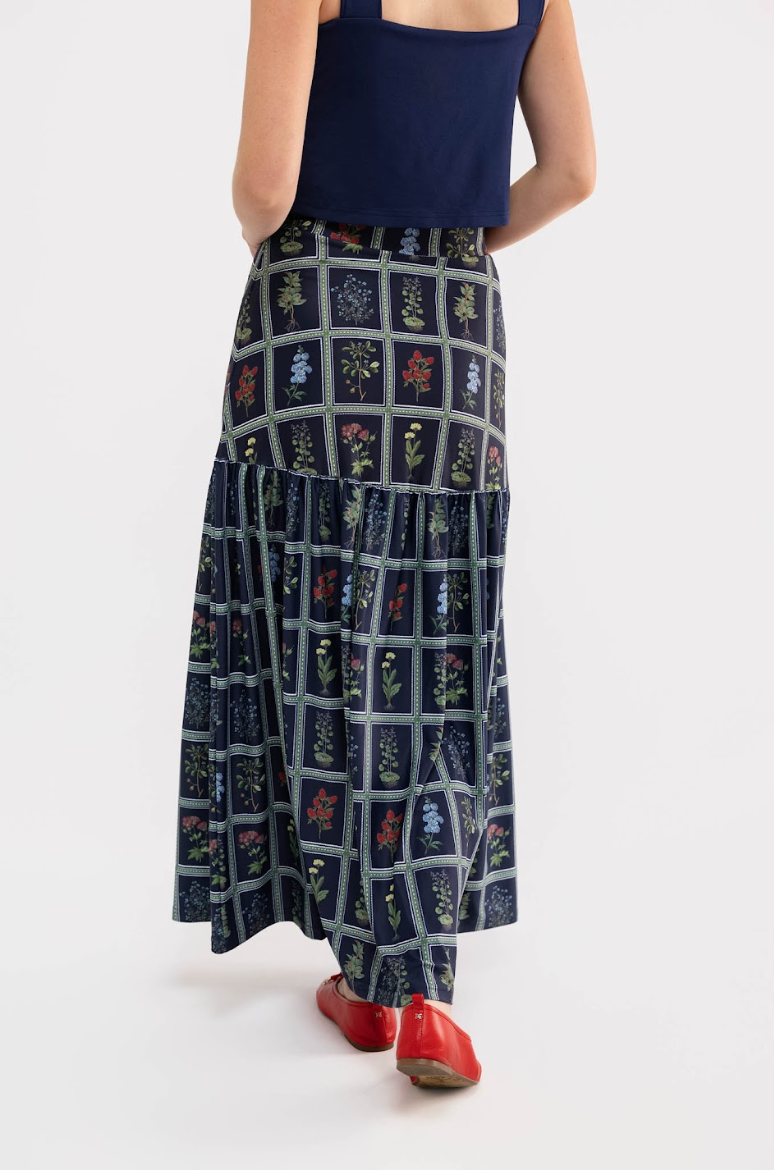 Faye Skirt - Gardeners Window Navy
