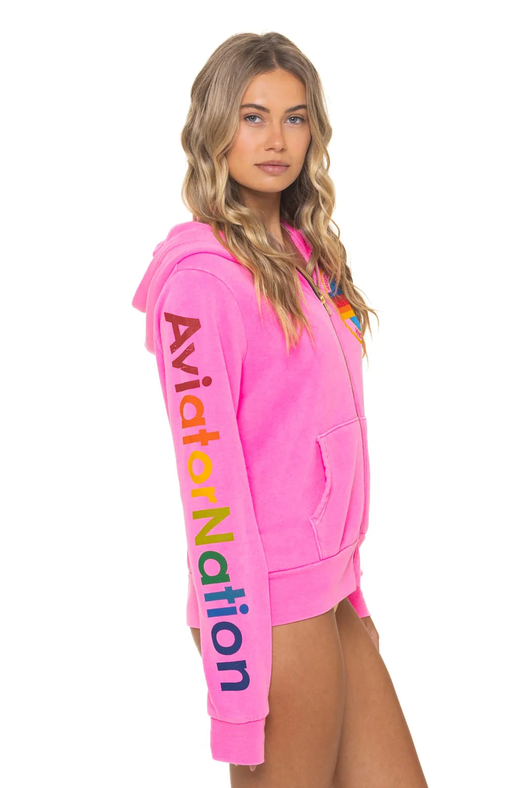 Aviator Nation Hoodie - Neon Pink