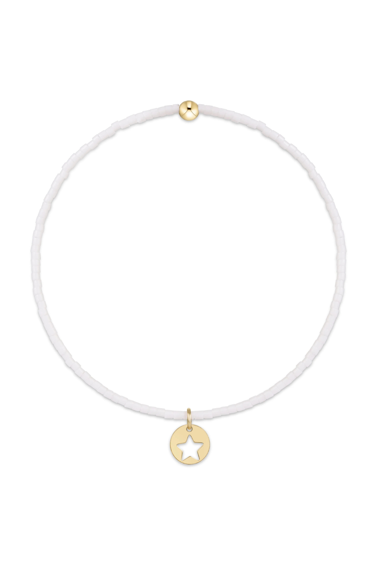Extends Hope Classic Bracelet - White - Star Small Gold Disc