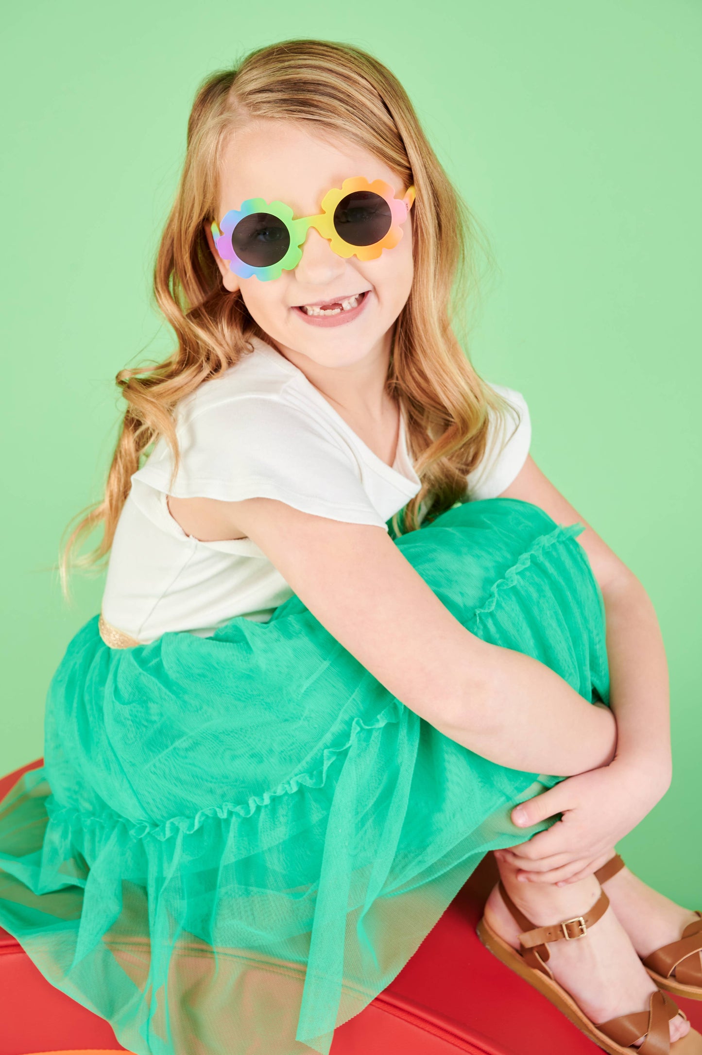Baby Sunglasses Original Flower: Flower Power | Smoke Lenses: Ages 3-5