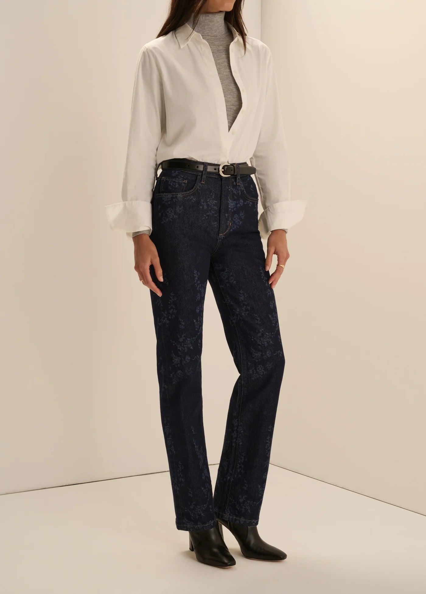 The Valentina Super High Rise Straight Jean- Magnolia
