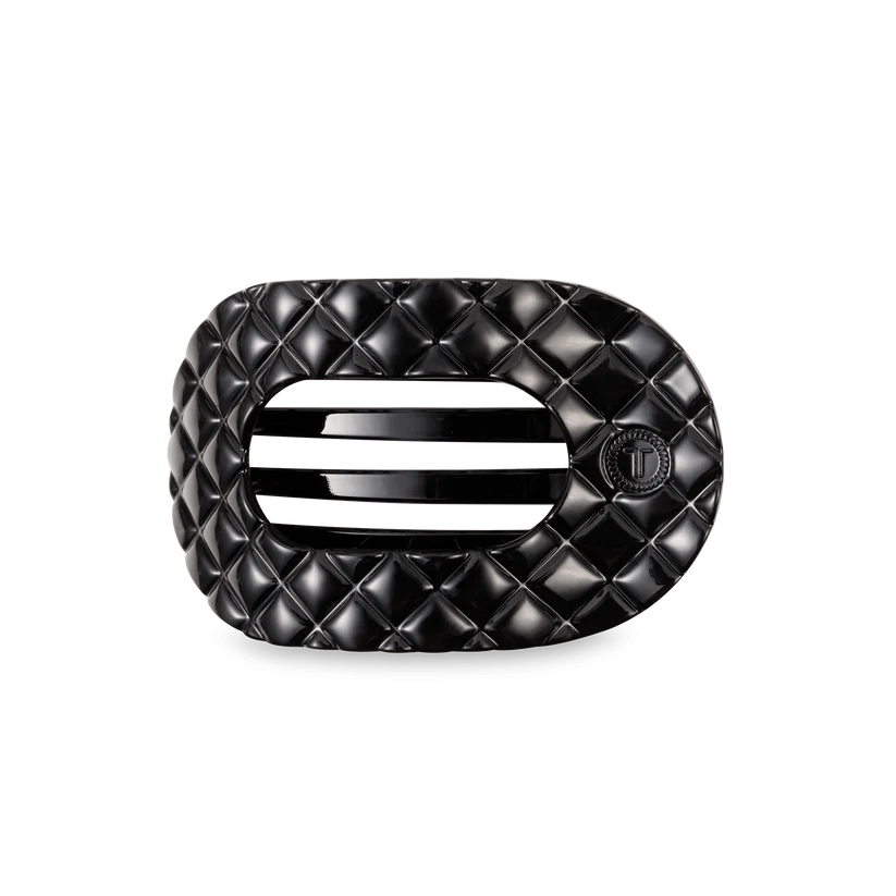 Quilted Medium Flat Round Hair Clip