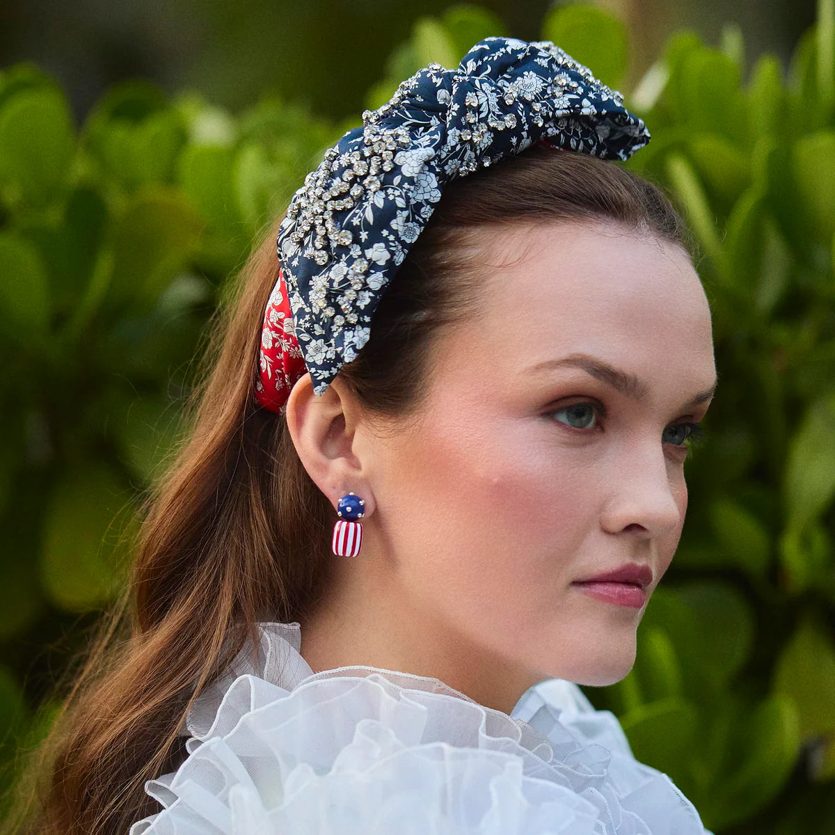 Summer Blooms Holly Americana Crystal Liberty Headband