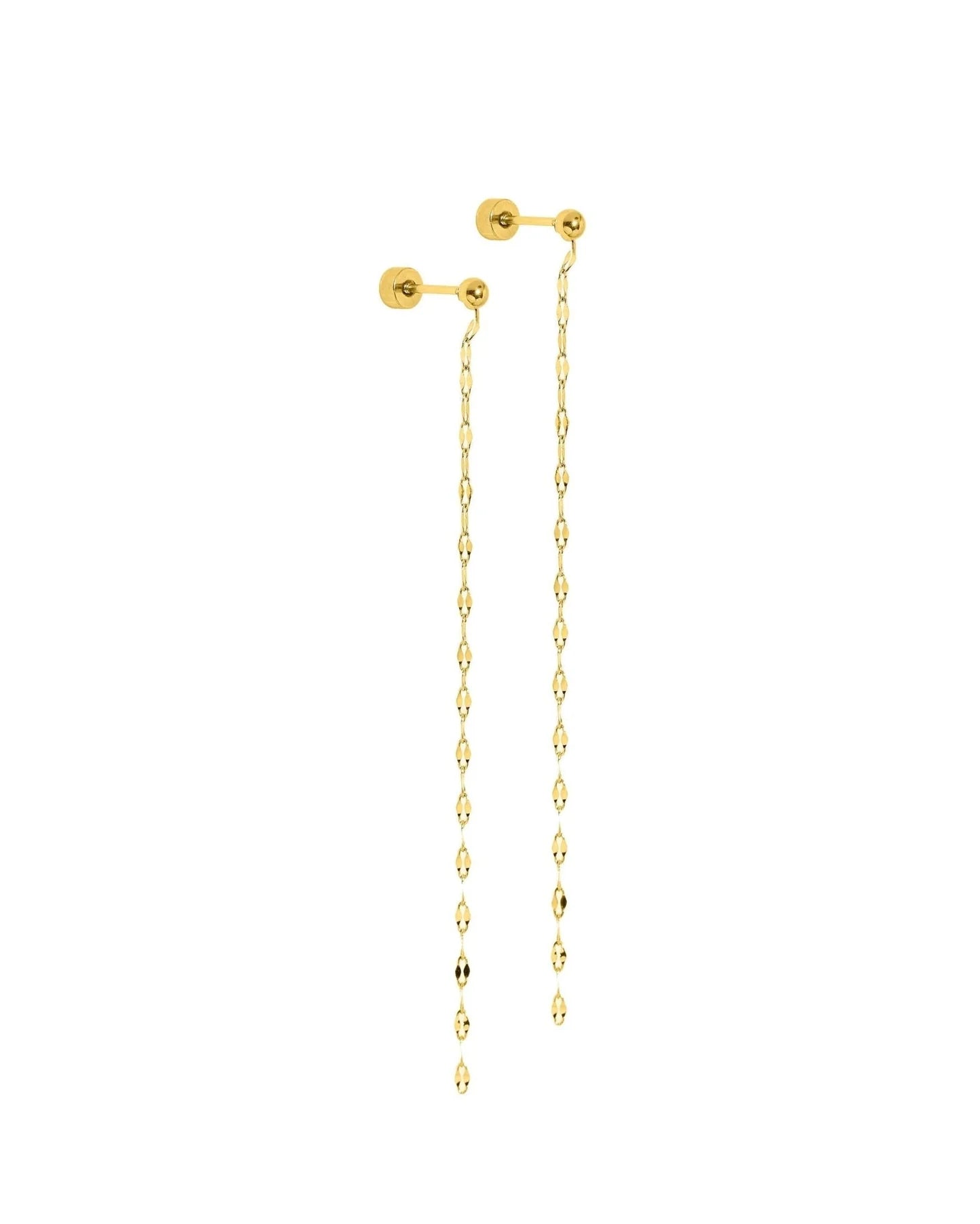 Screwback Stud Earrings - Devin Duster Gold