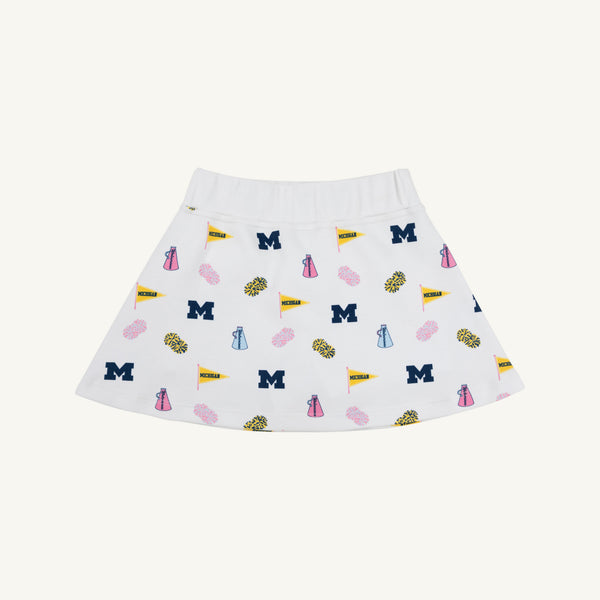 Michigan Searcy Skort- Bold in Blue with Worth Avenue White