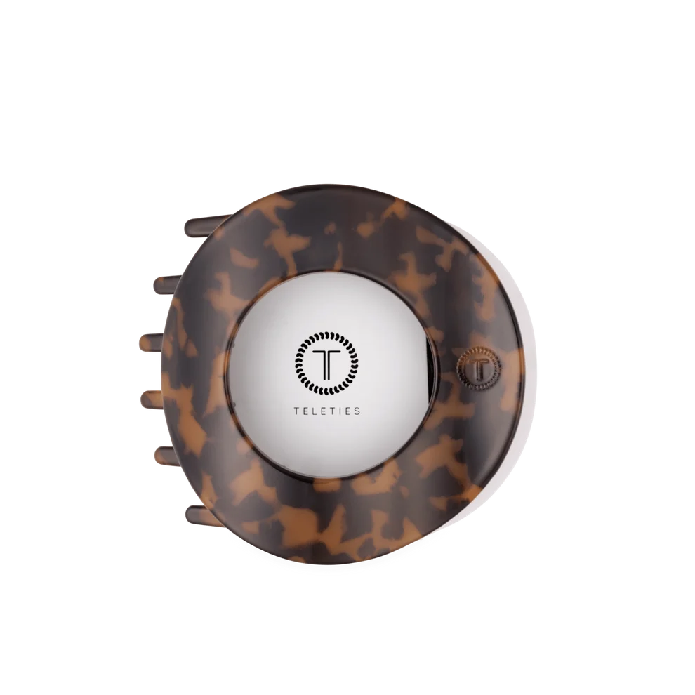 Tortoise Large Flat Circle Hair Clip
