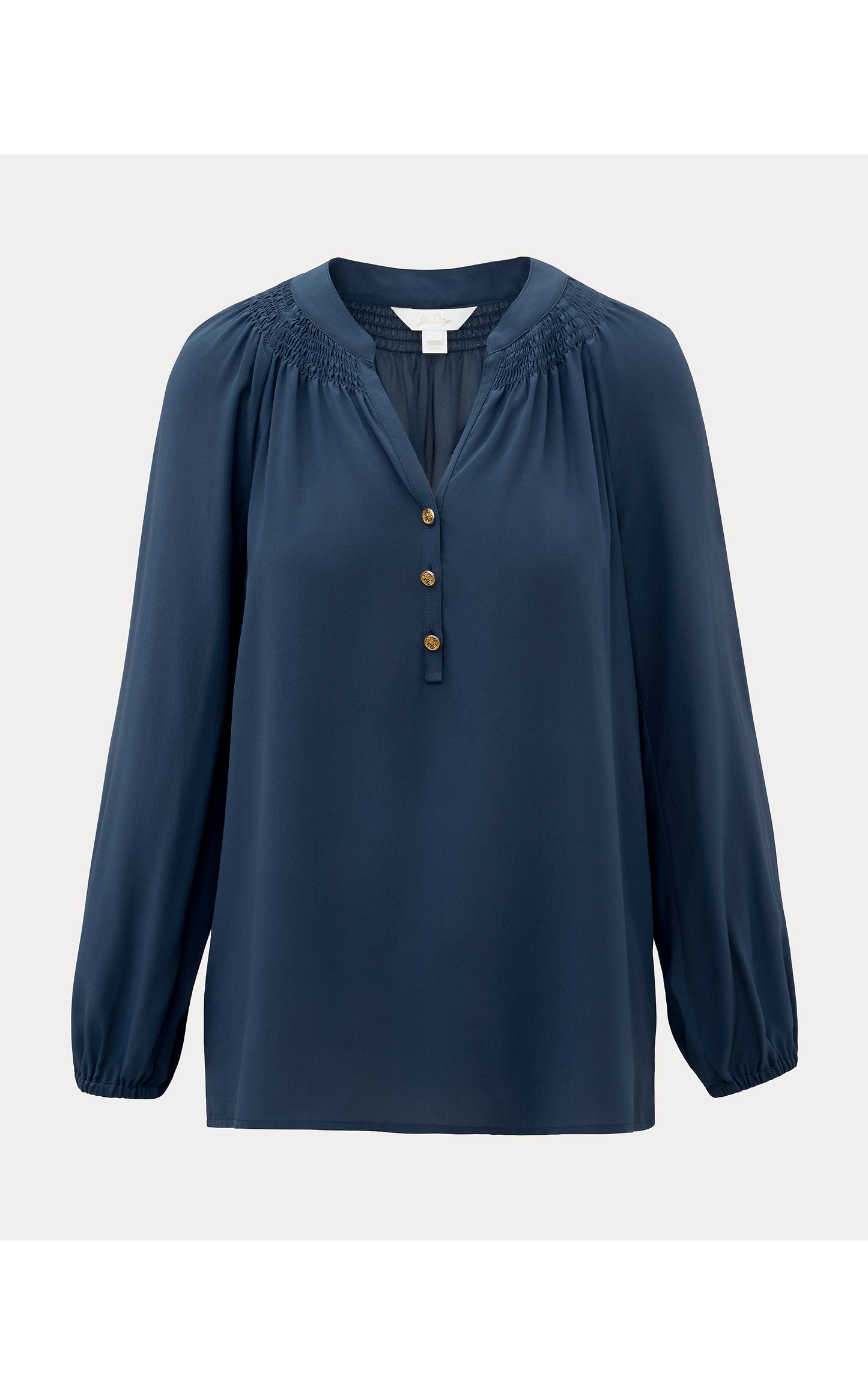Elsa Silk Top - Low Tide Navy