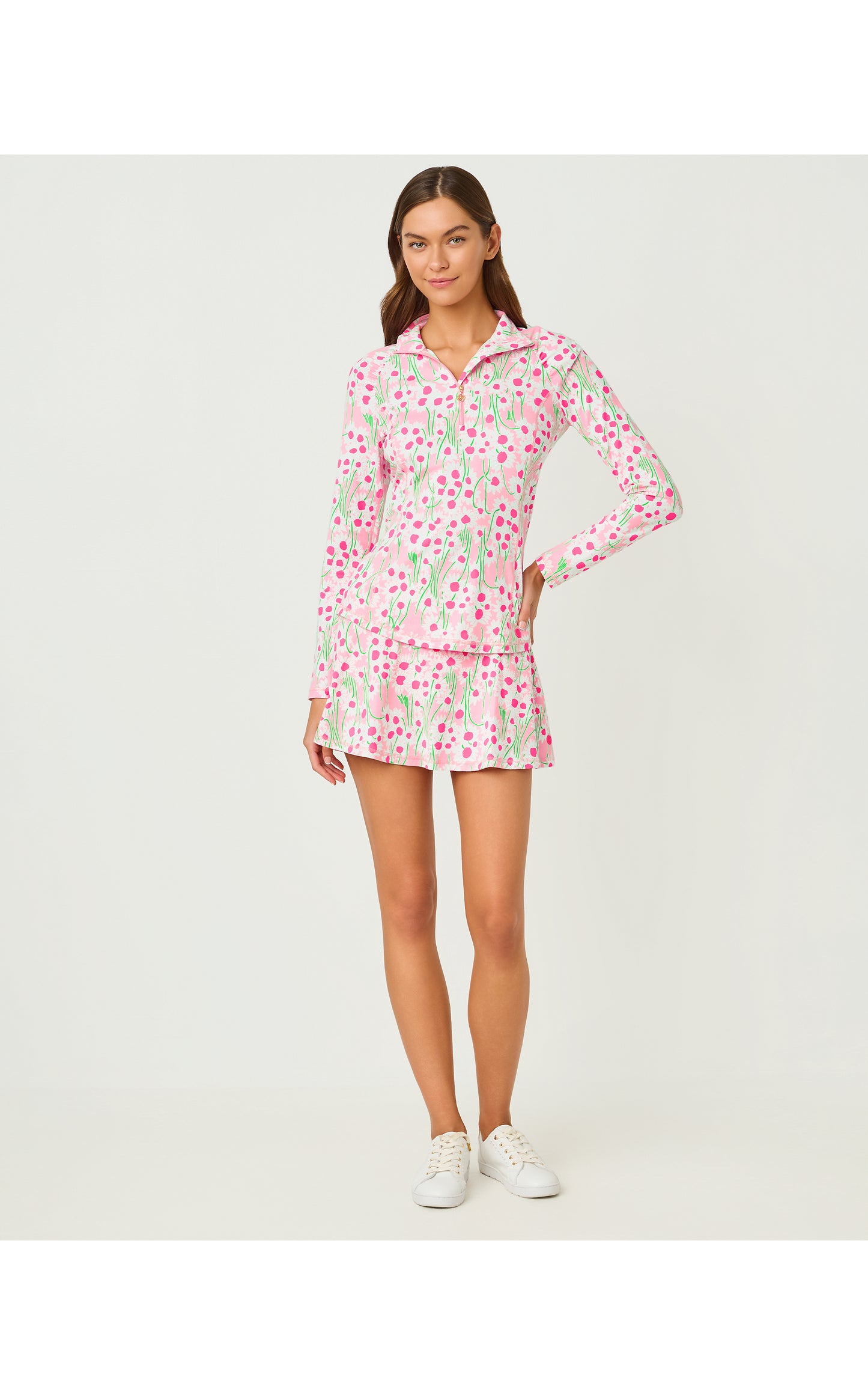 UPF50+ Aila Skort -Conch Shell Pink Lil Sunny Daisies