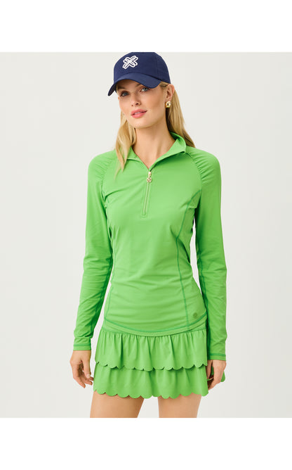 UPF50+ Justine Half Zip - Chateau Green