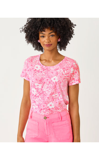 Etta Scoop-Neck Top - Conch Shell Pink Burst Of Joy