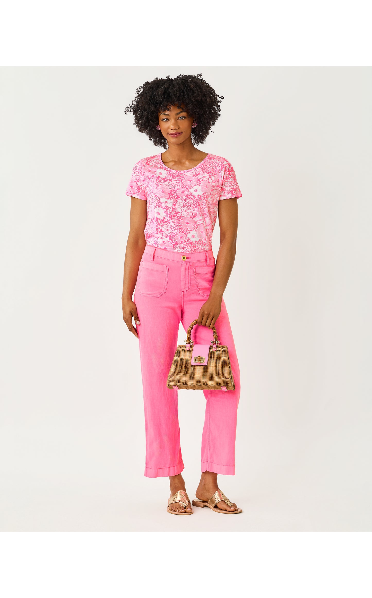 Etta Scoop-Neck Top - Conch Shell Pink Burst Of Joy