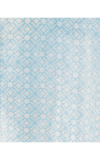 Sea View Button Down - Bluette X Resort White Butterfly Pattern