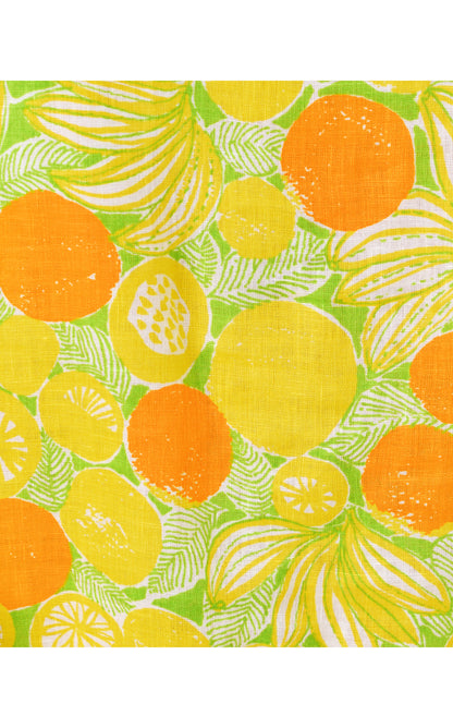Sea View Button Down - Island Palm Zesty