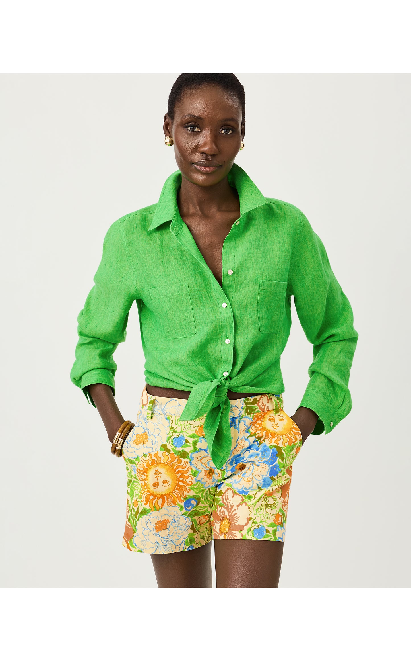 Sea View Button Down - Ivy Green X Chateau Green