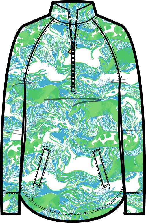 Capri Blue Galloping Gals