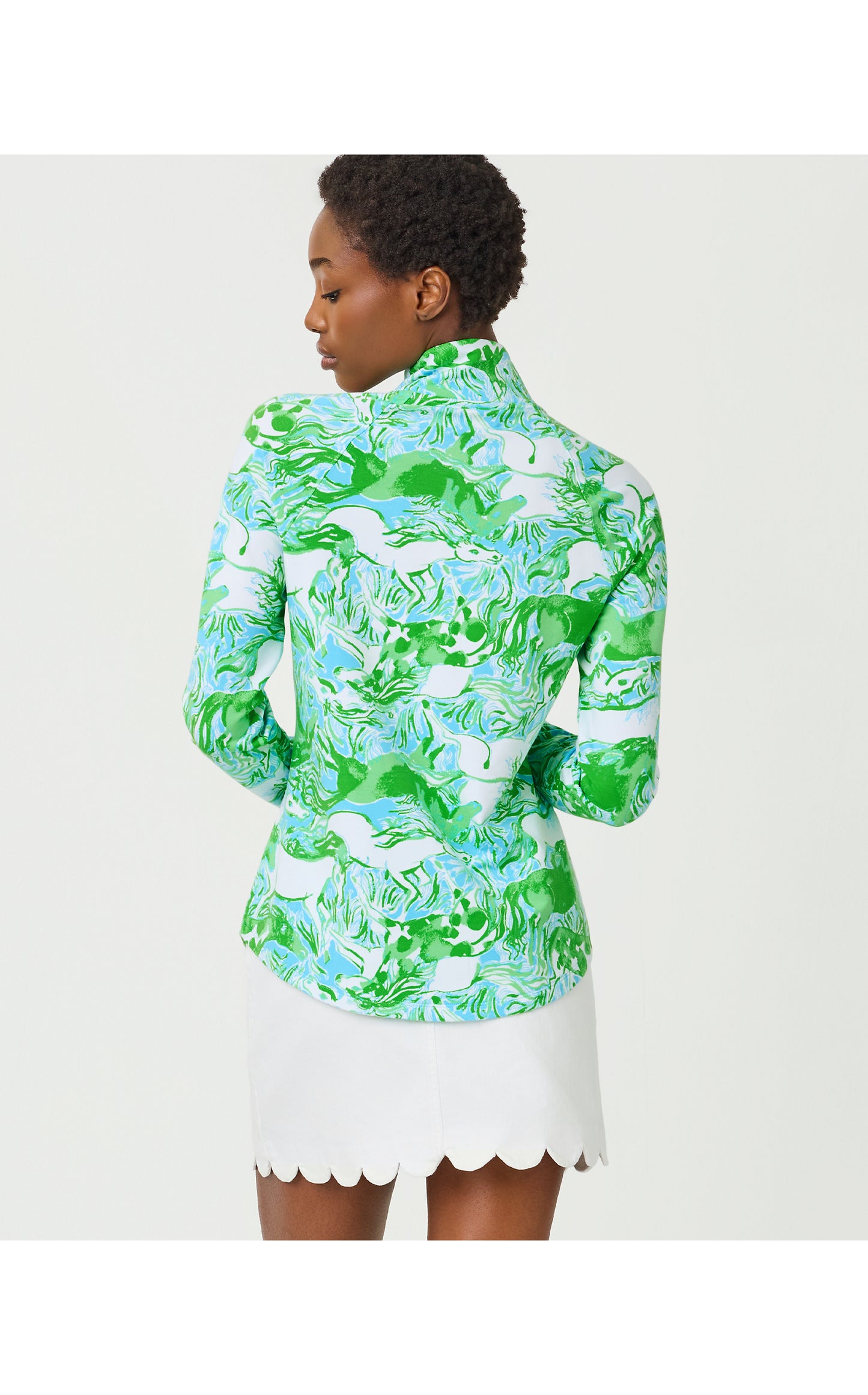 UPF50+ Skipper Popover - Capri Blue Galloping Gals